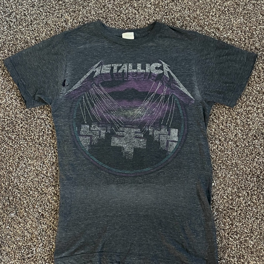 Vintage Gray Metallica Master Of Puppets Shirt Adult Small
